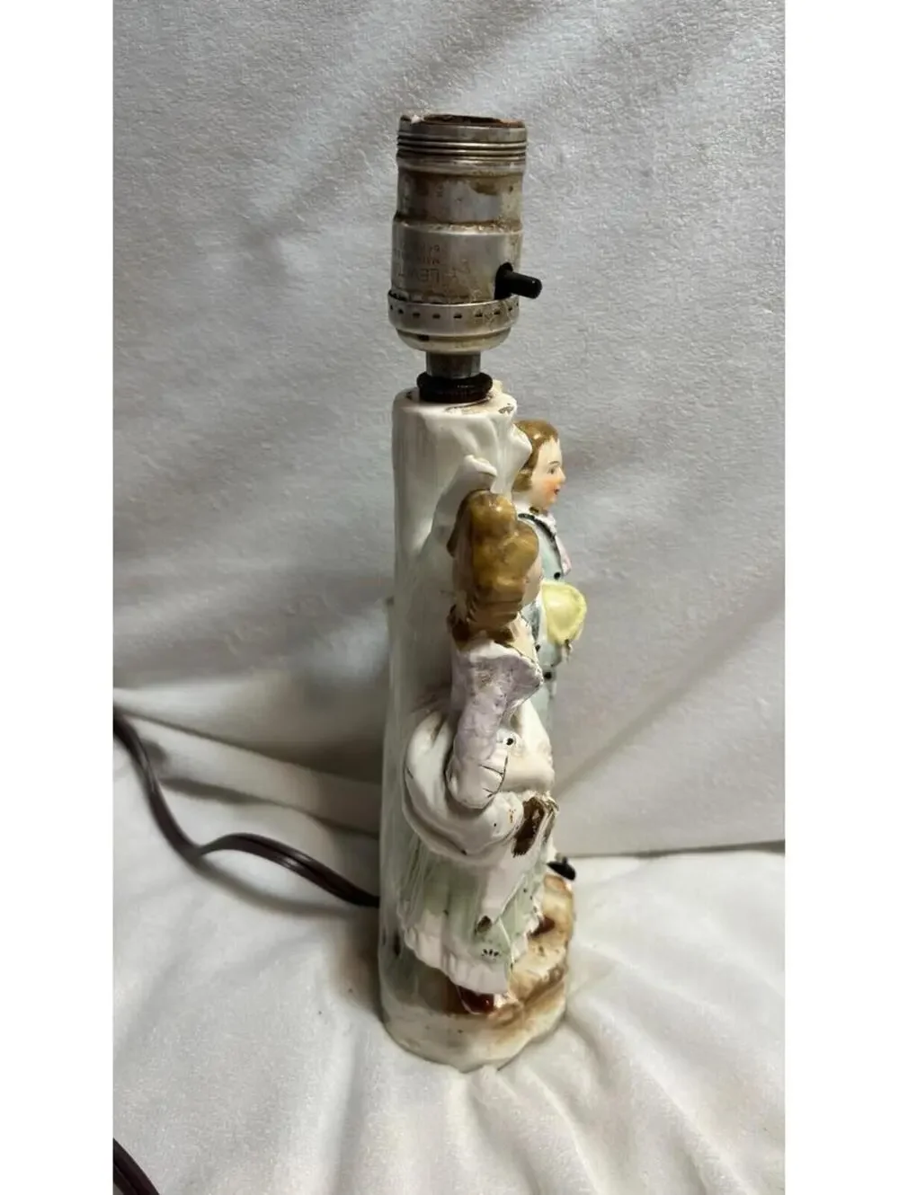 Vintage Victorian Couple 11” Table Lamp Decor Works